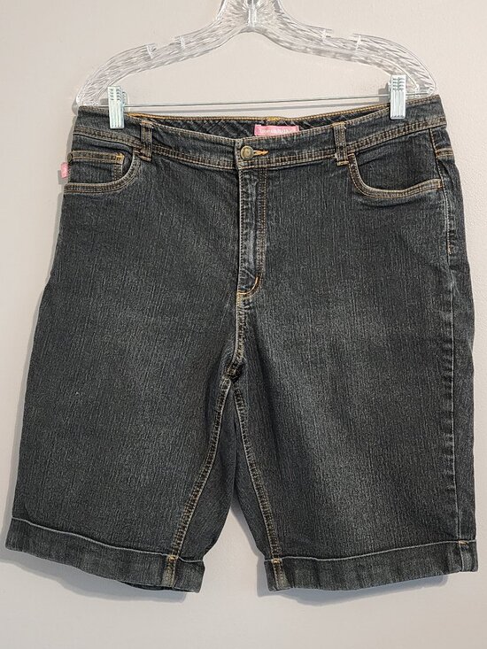 Woman Within Pants - 2/$30 Woman Within Modern Fit Dark Wash Blue Jean Shorts Size 14W